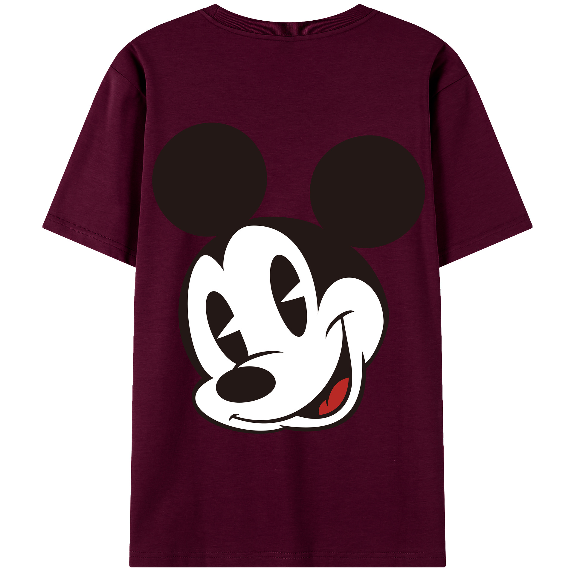 （画像用） ミッキーマウス Mickey Mouse レディース半袖Tシャツ(バックプリント)